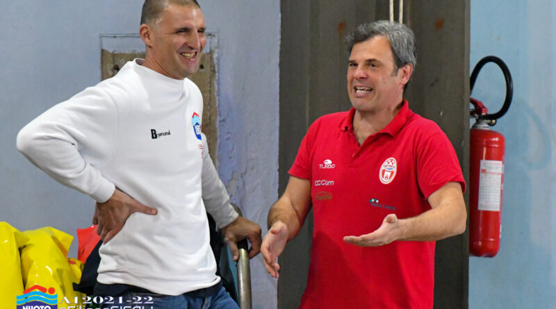 Peppe Dato (Nuoto Catania) con Alberto Angelini (RN Savona)